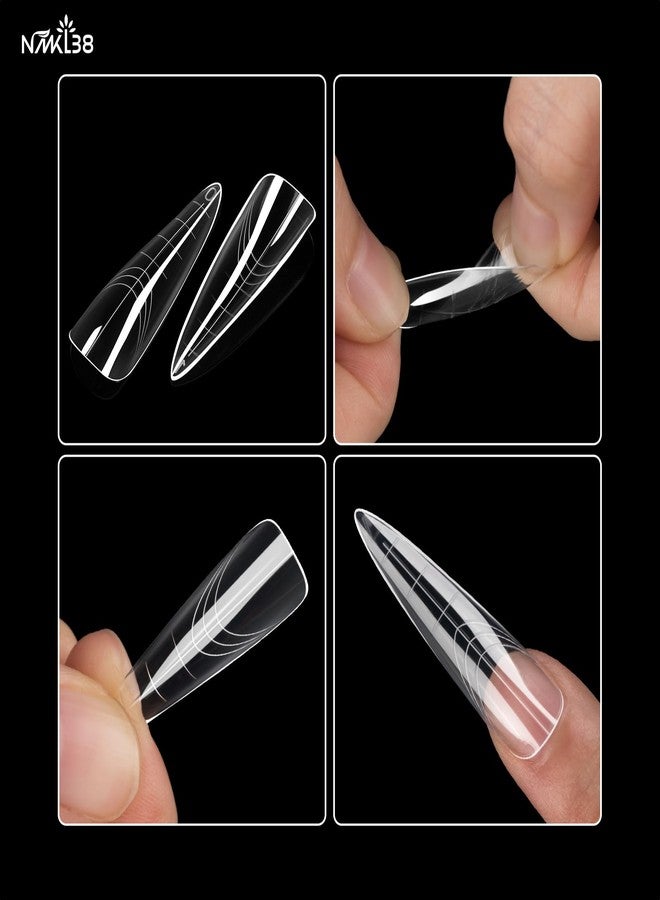 NMKL38 120PCS Dual Nail Forms 12 Sizes Extension Poly Nail Gel Full Cover Nail Molds - Image 5